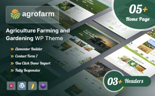 Agrofarm - Farming Agricultur, Gardening & Organic Store WordPress Theme theme free